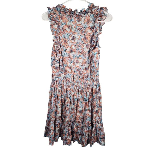 Poupette St. Barth Triny Floral Mini Dress M Beach Resortwear Cottagecore‎ Fairy - Picture 3 of 10